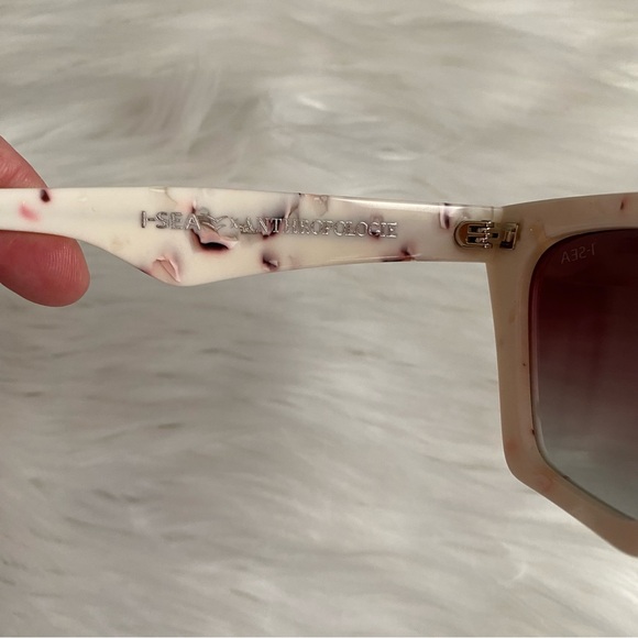 Anthropologie X I-SEA Lucy Polarized Sunglasses Cream NWT - Picture 7 of 14